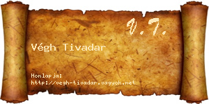 Végh Tivadar névjegykártya