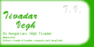 tivadar vegh business card
