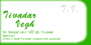 tivadar vegh business card
